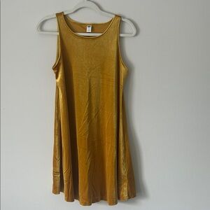 Old Navy Gold Velvet Mini Dress